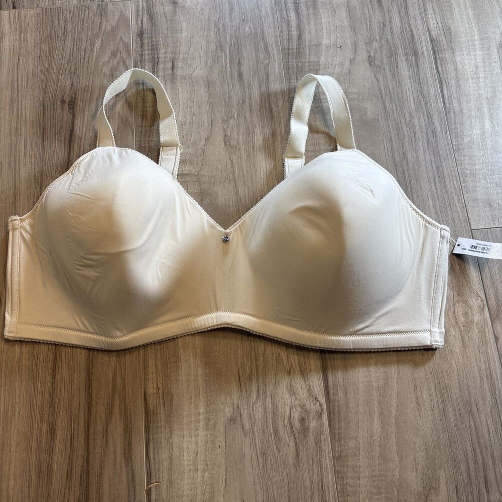 NWT Adore Me Jeannette Push Up Demi Bra Whisper White Size 46DD